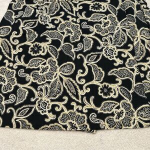 White Stag Black and Gold paisley Floral Skirt size 16